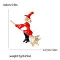 Alloy Enamel Witch Broom Brooch Creative Fashion Clothing Lapel Pin view 6