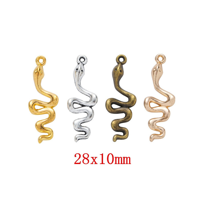 Zinc Alloy Snake Charm Pendant No.148336 for DIY Necklace Bracelet Jewelry Making