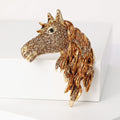 Creative Alloy Horse Head Brooch For Suit And Coat Decoration view 5