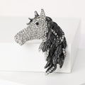 Creative Alloy Horse Head Brooch For Suit And Coat Decoration view 4