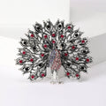 Alloy Rhinestone Peacock Brooch Pin For Creative Animal Apparel Decoration view 5