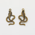 Zinc Alloy Snake Charm Pendant for DIY Necklace Bracelet Jewelry Making view 3