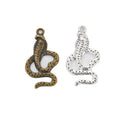 Zinc Alloy Snake Charm Pendant for DIY Necklace Bracelet Jewelry Making view 4
