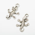 Antique Silver Zinc Alloy Gecko Charm Pendant No.677182 for DIY Necklace Bracelet Jewelry Making view 2