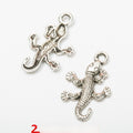 Antique Silver Zinc Alloy Gecko Charm Pendant No.677182 for DIY Necklace Bracelet Jewelry Making view 1