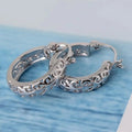 Vintage Baroque Round Hoop Earrings For Women, Minimal Chic Fashion Ear Hoops Jewelry view 3