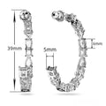 Light Luxury Oversized C Shape Geometric Hoop Earrings European American Statement Studs view 5