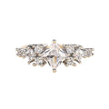 Princess Cut Simulated Moissanite Ring, European American Rhombus Starry Luxury Finger Ring view 5