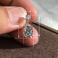 Fashion OL Oval Sparkle Stud Earrings, Light Luxury Niche Bridal Wedding Drop Earrings view 5