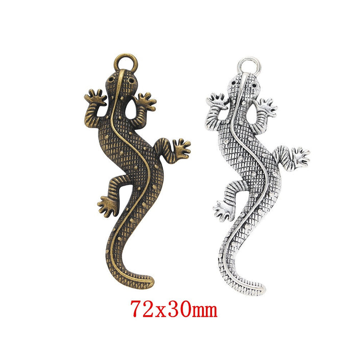 Zinc Alloy Gecko Charm Pendant No.334431 for DIY Necklace Bracelet Jewelry Making