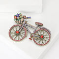 Alloy Rhinestone Bicycle Brooch Pin For Trendy Clothing Decoration view 3