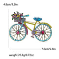 Alloy Rhinestone Bicycle Brooch Pin For Trendy Clothing Decoration view 6