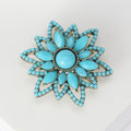 Alloy Vintage Floral Brooch Pin For Clothing And Shawl Fastening view 2