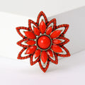 Alloy Vintage Floral Brooch Pin For Clothing And Shawl Fastening view 4