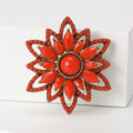 Alloy Vintage Floral Brooch Pin For Clothing And Shawl Fastening view 5