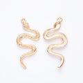 Zinc Alloy Snake Charm Pendant No.811301 for DIY Necklace Bracelet Jewelry Making view 3