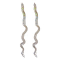 Copper Triangle Rhinestone Long Tassel Drop Earrings Fashion OL Geometric Statement Jewelry view 5