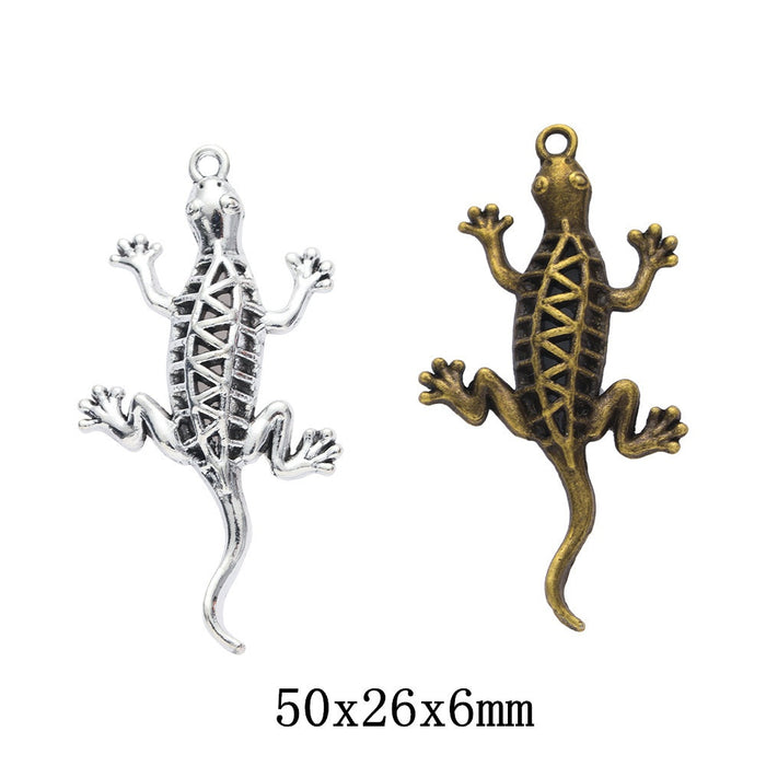 Zinc Alloy Gecko Charm Pendant No.227322 for DIY Necklace Bracelet Jewelry Making