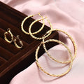 Exaggerated Irregular Large Hoop Earrings For Women 2023 Trendy European American Statement Ear Hoops view 2