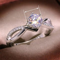 Classic Proposal Ring For Women With Simulated Moissanite, High End Fashion Finger Jewelry view 5