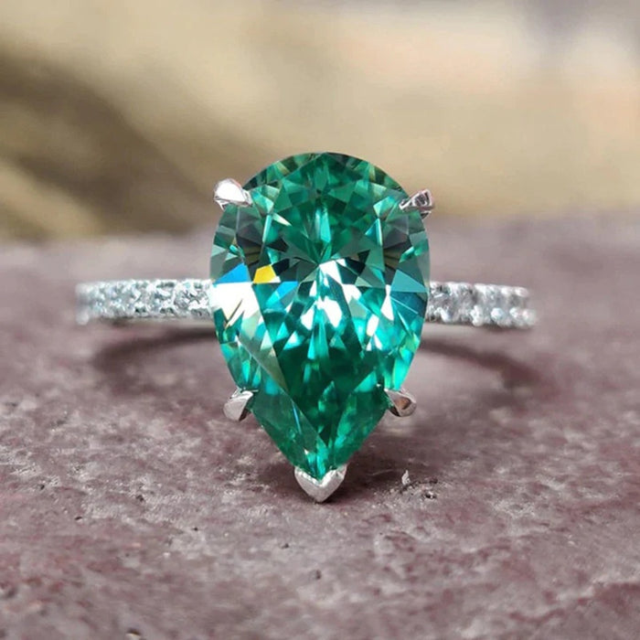 Light Luxury Elegant Teardrop Ring For Women, Exquisite New Index Finger Jewelry