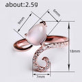 Korean Style Cute Cat Tail Index Finger Ring Sweet Niche Design Fashion Teardrop Ring view 3