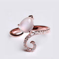 Korean Style Cute Cat Tail Index Finger Ring Sweet Niche Design Fashion Teardrop Ring view 2