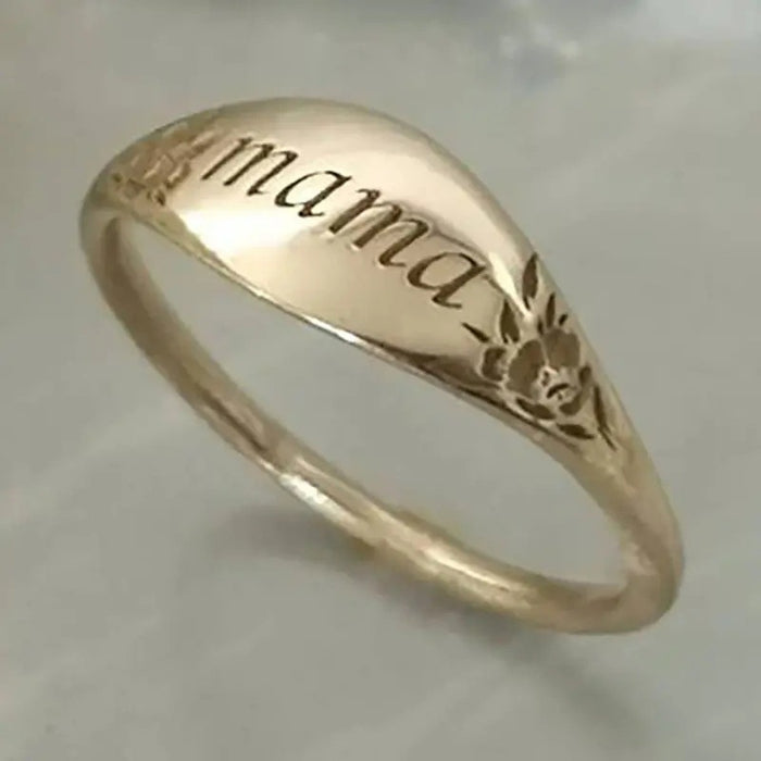 Exquisite Simple Mom Flower Ring Niche Minimalist Jewelry Mother Day Birthday Gift For Women
