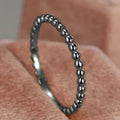 Simple Round Bead Ring For Women Stackable Lucky Bead Plain Band Minimal Index Finger Jewelry view 7