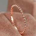 Simple Round Bead Ring For Women Stackable Lucky Bead Plain Band Minimal Index Finger Jewelry view 6