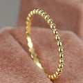 Simple Round Bead Ring For Women Stackable Lucky Bead Plain Band Minimal Index Finger Jewelry view 1