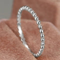 Simple Round Bead Ring For Women Stackable Lucky Bead Plain Band Minimal Index Finger Jewelry view 2