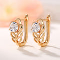 Statement Flower Leaf Ear Cuff Earrings For Women, Korean Style Fresh Floral Ear Jewelry view 3