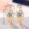 Statement Flower Leaf Ear Cuff Earrings For Women, Korean Style Fresh Floral Ear Jewelry view 5