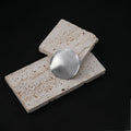 European American Statement Metal Geometric Round Brooch Minimalist Clothing Accessory view 4