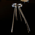 Chic Zircon Five-Point Star Tassel Chain Clip-on Earrings For Women view 4