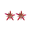 Alloy Rhinestone Star Stud Earrings With Silver Posts, Statement European Style Jewelry view 5