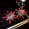Alloy Rhinestone Star Stud Earrings With Silver Posts, Statement European Style Jewelry view 2