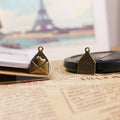 Heart Love Letter Charm Pendant with With Love Back, 18x12mm