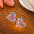 Creative Heart Shaped Colorful Acrylic Nurse Stethoscope Letter Statement Dangle Drop Earrings view 4