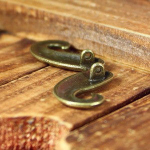 44x16mm Alloy Gentleman Mustache Charm Pendant