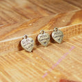Alloy Heart Charm Pendant 12x10mm