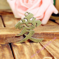 Vintage Love Letter Alloy Charm Pendant 31x28mm