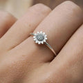 Sunflower Flower Ring For Women, Korean Japanese Fresh Artistic Index Finger Jewelry view 6