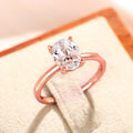 Sparkling Oval Zircon Ring For Women, Luxury Inspired Designer Fashion Jewelry From Direct view 7