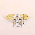 Sparkling Oval Zircon Ring For Women, Luxury Inspired Designer Fashion Jewelry From Direct view 5