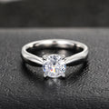 Classic Four Prong Ring For Women, European American Birthday Theme Simple Commuter Finger Ring view 3