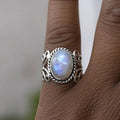 Vintage Fashion Unisex Imitation Moonstone Ring European New Style Jewelry view 1