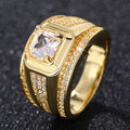 European American Luxury Square Wedding Ring, Fashion Engagement Finger Jewelry For Women view 3