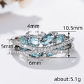Japanese Romantic Sweet Double Layer Geometric Ring, Vintage X Shape Hollow Out Finger Jewelry view 5